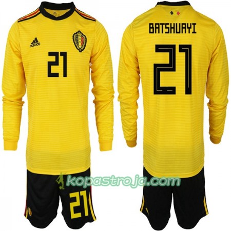 Billiga Fotbollströjor Belgien BATSHUAYI 21 Barn VM 2018 Borta tröja Långärmad